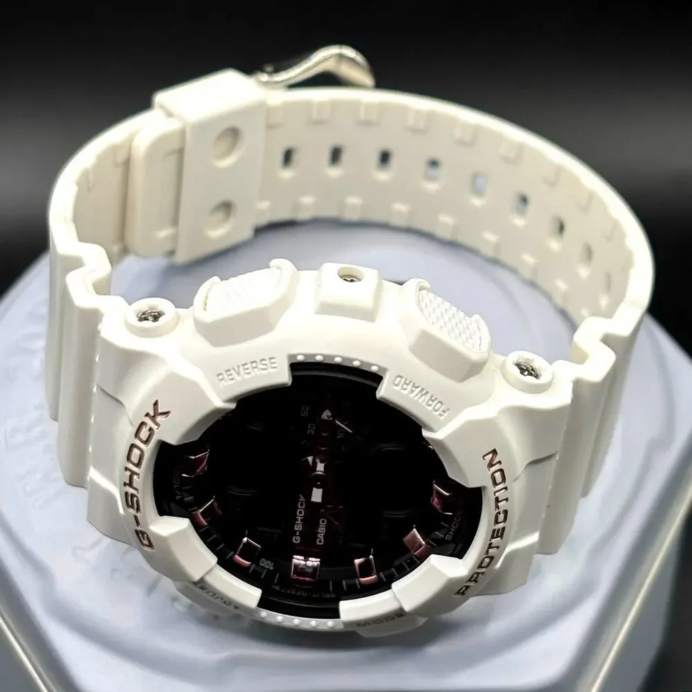 Casio G-Shock GMA-S140M-7A White Rose Gold Analog Digital Women's Watch NIB